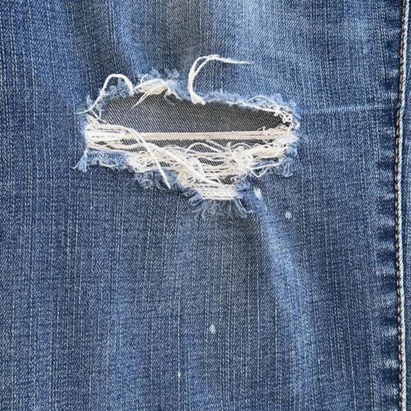 Aeropostale Mens Flex Effects Super Skinny Jeans Distressed Blue Denim 33x32 - Picture 10 of 15